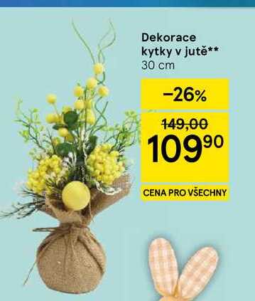 Dekorace kytky v jutě