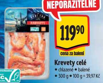 Krevety celé, 300 g