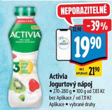 Activia Jogurtový nápoj, 270-280 g