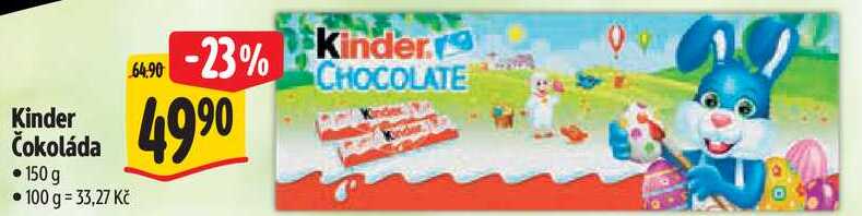 Kinder Čokoláda, 150 g