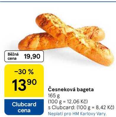 Česneková bageta, 165 g