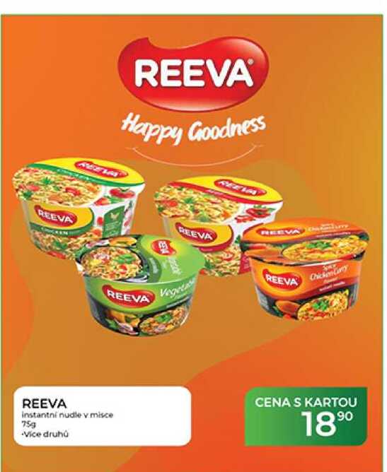 REEVA instantní nudle v misce 75g 