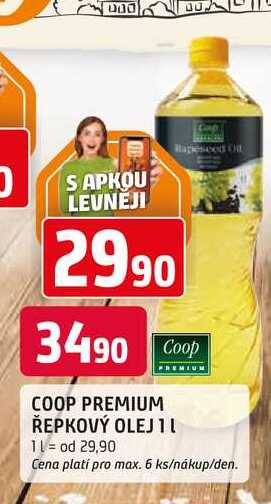 COOP PREMIUM ŘEPKOVÝ OLEJ 1l