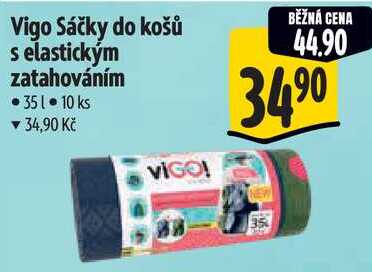 Vigo Sáčky do košů s elastickým zatahováním 35 l, 10 ks