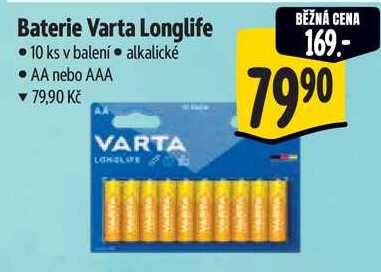 Baterie Varta Longlife, 10 ks 