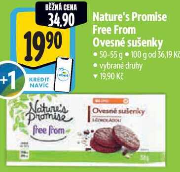 Nature's Promise Free From Ovesné sušenky, 50-55 g