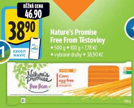 Nature's Promise Free From Těstoviny, 500 g