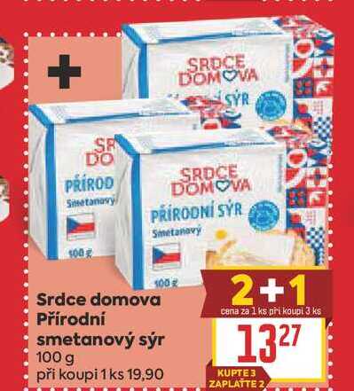 Srdce domova Přírodní smetanový sýr 100 g