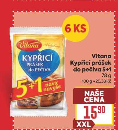Vitana Kypřicí prášek do pečiva 5+1 78 g