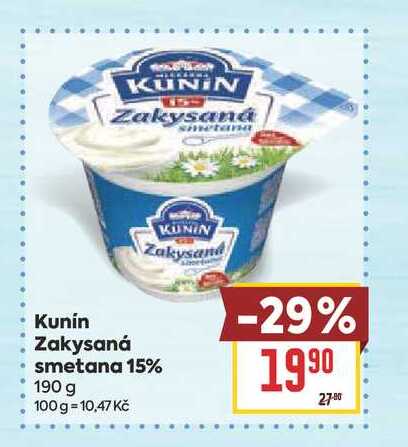 Kunín Zakysaná smetana 15% 190g 