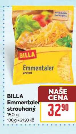 BILLA Emmentaler strouhaný 150 g