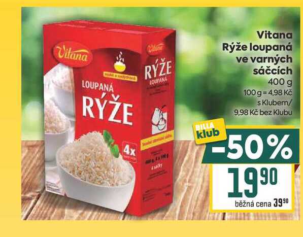 Vitana Rýže loupaná ve varných sáčcích 400 g  