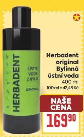 Herbadent original Bylinná Ústní voda 400 ml