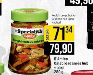 D'Amico Calabrese směs hub v oleji 280 g 