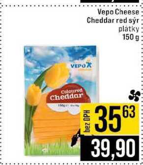 Vepo Cheese Cheddar red sýr plátky 150 g 