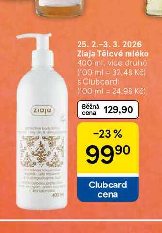 Ziaja Tělové mléko, 400 ml