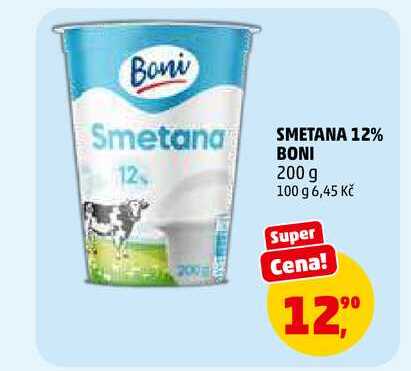 SMETANA 12% BONI, 200 g