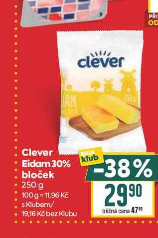 Clever Eidam 30% bloček 250 g 