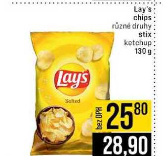 Lay's chips různé druhy stix ketchup 130 g