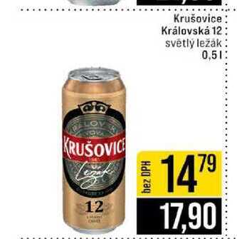 Krušovice Královská 12 světlý ležák 0,5l