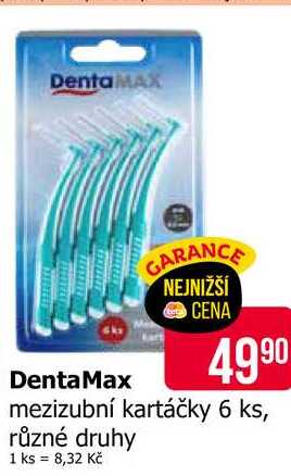 DentaMax mezizubní kartáčky 6 ks, různé druhy 