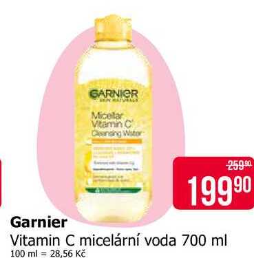 Garnier Vitamin C micelární voda 700 ml