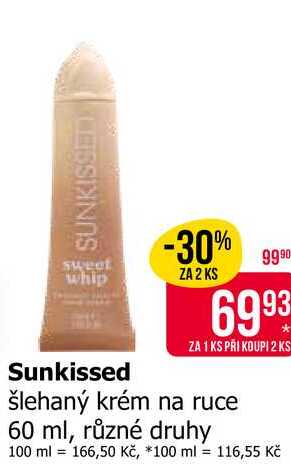 Sunkissed šlehaný krém na ruce 60 ml, různé druhy