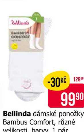 Bellinda dámské ponožky Bambus Comfort, různé velikosti, barvy, 1 pár 