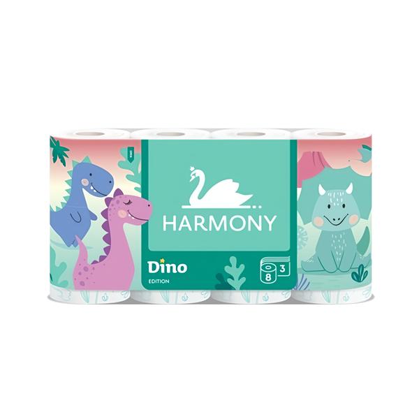 Harmony Toaletní papír Dino 3vrstvý, 8 rolí