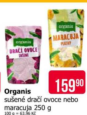 Organis sušené dračí ovoce nebo maracuja 250 g