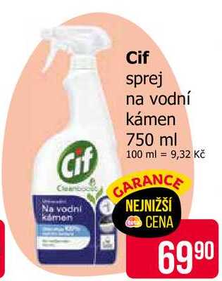 Cif Na vodní kámen čistící sprej 750ml