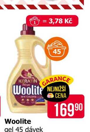 Woolite gel 45 dávek 