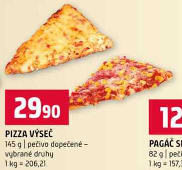 PIZZA VÝSEČ 145 g