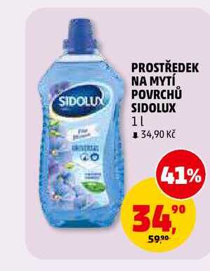 PROSTŘEDEK NA MYTÍ POVRCHŮ SIDOLUX, 1 l