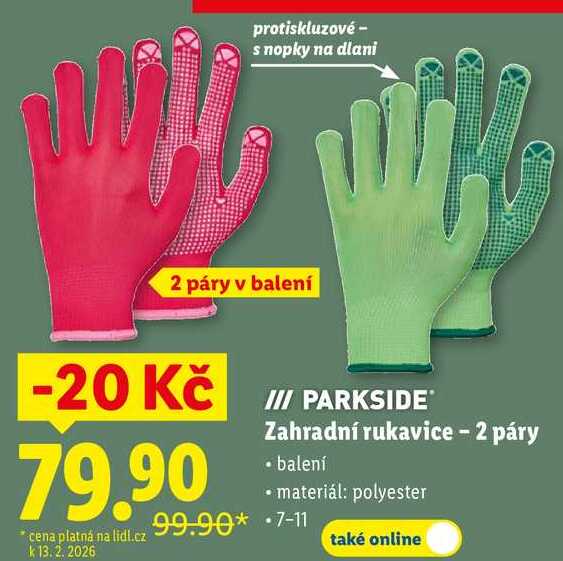 Zahradní rukavice - 2 páry 