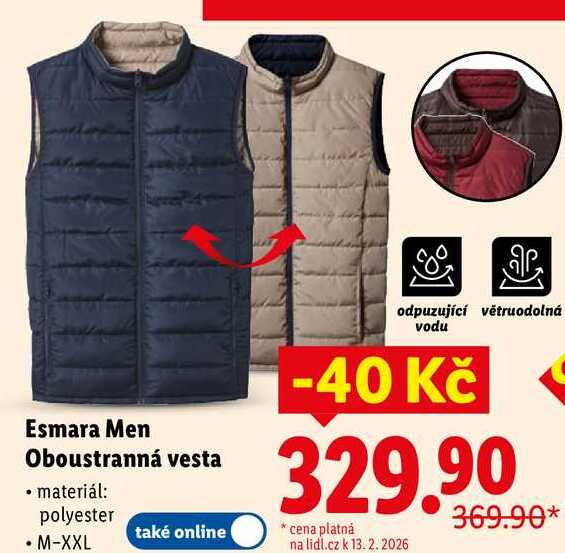 Esmara Men Oboustranná vesta 
