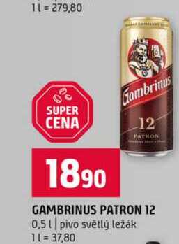 GAMBRINUS PATRON 12 0,5 l