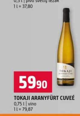 TOKAJI ARANYFÜRT CUVEÉ 0,75 l