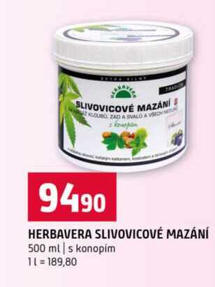 HERBAVERA SLIVOVICOVÉ MAZÁNÍ 500 ml