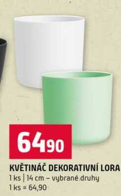 KVĚTINÁČ DEKORATIVNÍ LORA 1 ks