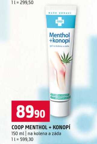 COOP MENTHOL + KONOPÍ 150 ml