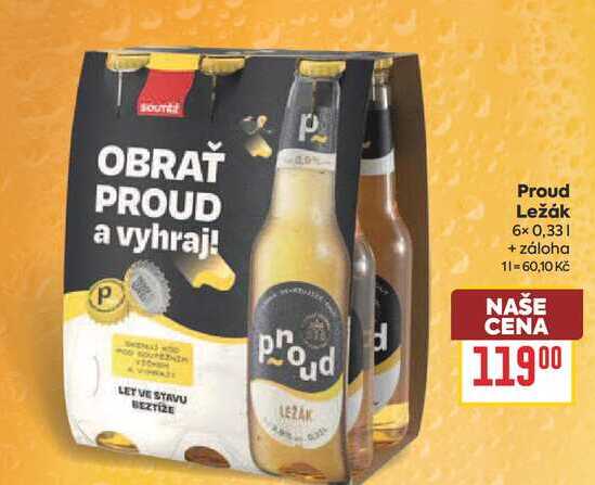 Proud Ležák 6x 0,33l