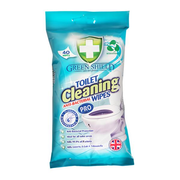 Green Shield Vlhčené ubrousky na smaltované a umělohmotné povrchy WC