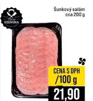 Šunkový salám cca 200 g 100g