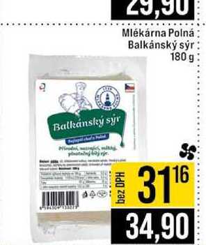 Mlékárna Polná Balkánský sýr 180 g 