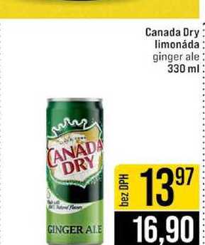 Canada Dry limonáda ginger ale 330 ml