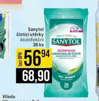 Sanytol čistící utěrky dezinfekční 36 ks
