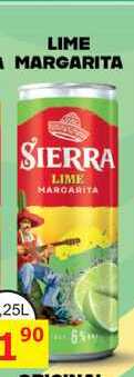 SIERRA LIME MARGARITA 0,25L míchaný nápoj