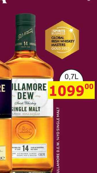 TULLAMORE D.E.W. 14YO SINGLE MALT 0,7L