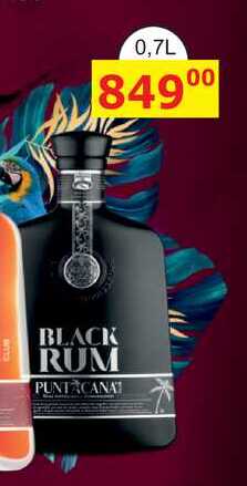 PUNTACANA BLACK RUM 0,7L